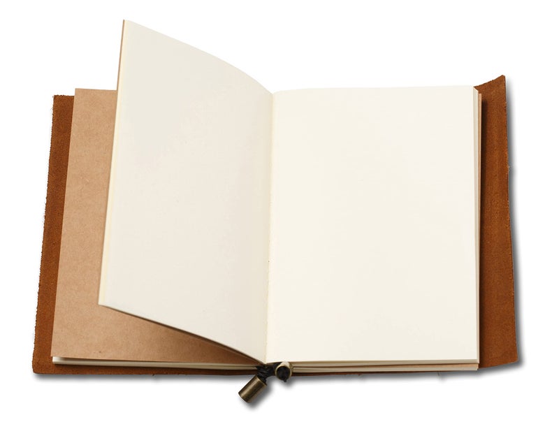 Wanderings A6 Travelers Notebook/Handcrafted Genuine Leather Journal - 4.5" x 6" - This Small Refillable Travel Journal is Rugged Enough to Capture All Life's Adventures. 100 GSM Blank Inserts - Image 3